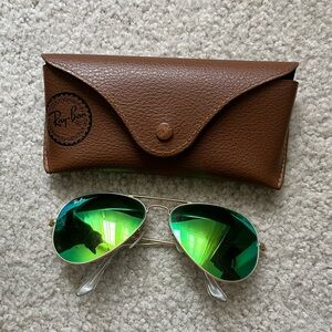 Women’s Aviator Flash Lens Ray Ban Sunglasses